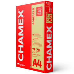 PAPEL CHAMEX A4 COLORS 500 FOLHAS 75 GRAMAS AMARELO