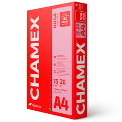 PAPEL CHAMEX A4 COLORS 500 FOLHAS 75 GRAMAS ROSA