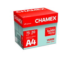 PAPEL CHAMEX A4 COLORS 500 FOLHAS 75 GRAMAS VERDE