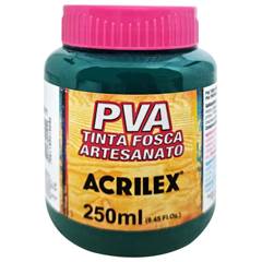TINTA PVA FOSCA 250ML 511 VERDE BANDEIRA - ACRILEX