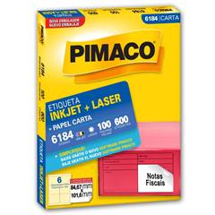 ETIQUETA LASER 100 FOLHAS MODELO: 6184 - PIMACO