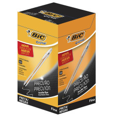 CANETA ESFEROGRAFICA CRISTAL FINA 0.7 PRETA - BIC