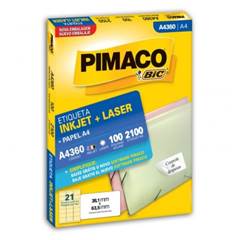 ETIQUETA LASER 100 FOLHAS A4 MODELO: 360 - PIMACO