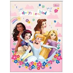CADERNO CAPA DURA QUADRICULADO 040FOLHAS DISNEY PRINCESA - TILIBRA