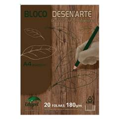 BLOCO DESENARTE A4 180G 20F BRANCO-EDISPEL