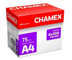 PAPEL SULFITE CHAMEX A4 300 FOLHAS 75 GRAMAS BRANCO - CHAMEX