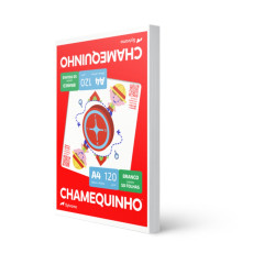 PAPEL A4 CHAMEQUINHO 210X297MM 50 FOLHAS 120GRAMAS BRANCO