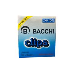 CLIPS 2/0 NIQUELADO 100 UNIDADES - BACCHI