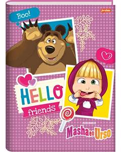 CADERNO CAPA DURA BROCHURA 048FOLHAS MARSHA E O URSO - JANDAIA