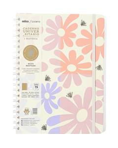 CADERNO ESPIRAL MELISSA PAUTADO 20X27,5 BLOCK BLOOMY 1 MAT¿RIA 80 FLS - CICERO