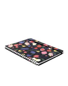CADERNO ESPIRAL DOCE FLORADA PAUTADO 20X27,5 PRETO 1 MATÉRIA 80 FLS - CICERO