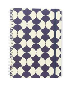 CADERNO ESPIRAL BOSSA NOVA PAUTADO 20X27,5 BOEMIA AZUL 1 MATÉRIA 80 FLS - CICERO