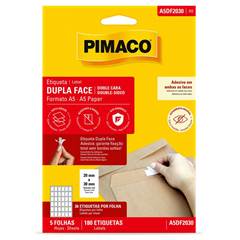 ETIQUETA DUPLA FACE ADESIVA 20X30MM A5 COM 5 FOLHAS - PIMACO