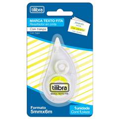 MARCA TEXTO EM FITA AMARELO 5MMX6M  - TILIBRA