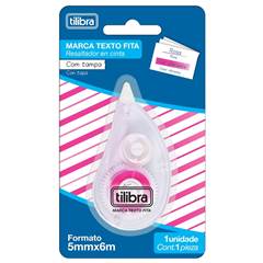 MARCA TEXTO EM FITA ROSA 5MMX6M - TILIBRA