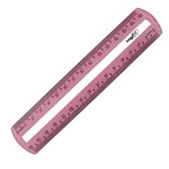 REGUA GUIA DE LEITURA 15CM ROSA- MAXCRIL