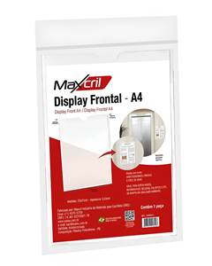 DISPLAY ACRILICO A4 VERTICAL SEM FUNDO - NOVACRIL