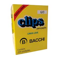 CLIPS 6/0 GALVANIZADO 220 UNIDADES - BACCHI