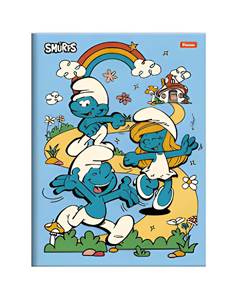 CADERNO CAPA DURA BROCHURA OF 80FOLHAS OS SMURFS - FORONI