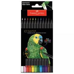 LAPIS DE COR 12 CORES SUPERSOFT - FABER CASTELL