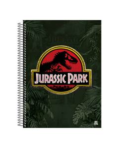 CADERNO CAPA DURA 10MATERIAS 0160FOLHAS UNIVERCITARIO JURASSIC PARK - SAO DOMINGOS