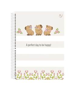 CADERNO CAPA DURA 1MATERIA 080FOLHAS UNIVERSIT¿RIO CAPY CUTIES - SAO DOMINGOS