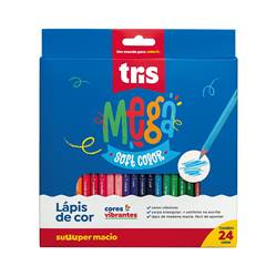 LAPIS COR 24X1 MEGA COLOR CORES 678252 - TRIS