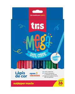 LAPIS COR 36X1 MEGA COLOR CORES 622750 - TRIS