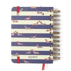 AGENDA PLANNER WIRE-O 2026 PRAIA DIARIA 11,5X16 CACHORROS- CICERO