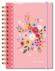 PLANNER PERMANENTE FLORAL KRAFT M 6366- FINA IDEIA