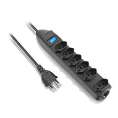 FILTRO DE LINHA 06 TOMADAS FL306 PRETO-ELGIN