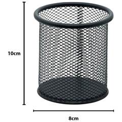 PORTA LAPIS REDONDO ARAMADO PTO-BRW