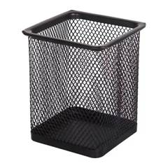 PORTA LAPIS QUADRADO ARAMADO PRETO-BRW
