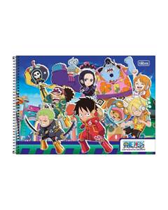 CADERNO CAPA DURA 080FOLHAS CARTOGRAFICO ONE PIECE - TILIBRA