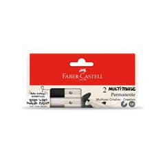 PINCEL PERMANENTE 1.0 MULTIMARK 2X1 PRETO E BRANCO - FABER-CASTELL