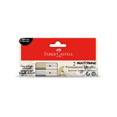 PINCEL PERMANENTE 1.0 MULTIMARK 2X1 PRATA E OURO - FABER-CASTELL