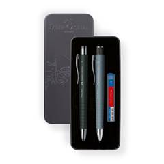 KIT CANETA ESFEROGRAFICA POLY BALL+ LAPISEIRA 0.7 POLY MATIC+ MINA GRAFITE - FABER-CASTELL