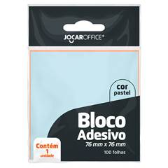 BLOCO ADESIVO POST-IT 76X76 100FLS AZUL PASTEL - JOCAR