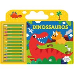 LIVRO COLORIR DINOSSAUROS COM GIZ DE CERA- CIRANDA CULTURAL