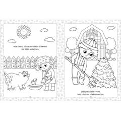 LIVRO ANIMAIS DA FAZENDA COM ATIVIDADES E DESENHO PARA COLORIR - CIRANDA CULTURAL