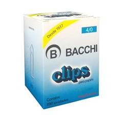 CLIPS 4/0 NIQUELADO 390 UNIDADES - BACCHI