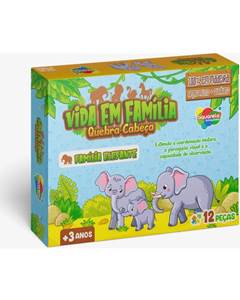 QUEBRA CABECA VIDA EM FAMILIA ELEFANTE  - AQUARELA BRINQUEDOS