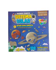 QUEBRA CABECA SISTEMA SOLAR COM 132 PECAS  - AQUARELA BRINQUEDOS