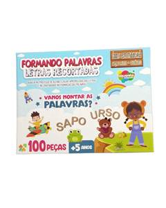 FORMANDO PALAVRAS - LETRAS RECORTADAS COM 100 PECAS - AQUARELA BRINQUEDOS