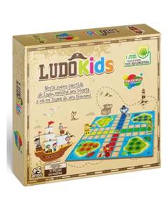 JOGO EDUCATIVO LUDO KIDS COM 37 PECAS DE MADEIRA - AQUARELA BRINQUEDOS