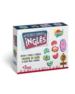 JOGO EDUCATIVO ALFABETO ANIMADO INGLES COM 79 PECAS   - AQUARELA BRINQUEDOS
