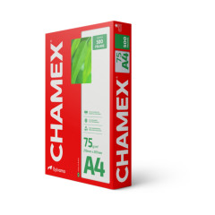 PAPEL SULFITE CHAMEX A4 500 FOLHAS 75 GRAMAS BRANCO CAIXA COM 05 RESMA - CHAMEX